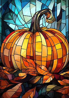 Stained Glass Pumpkin