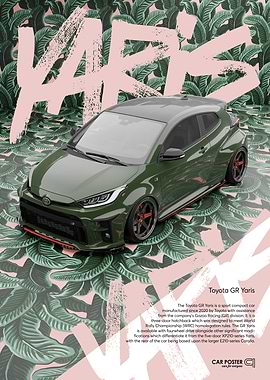 Car Poster - Toyota GR Yaris Jungle