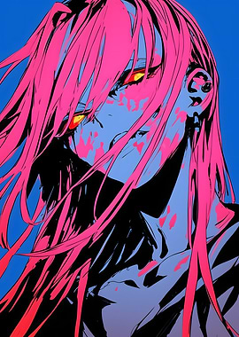 Anime Girl with Pink Hair