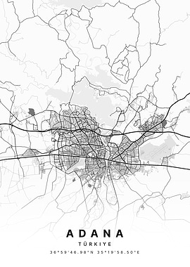 Adana Turkite City Map