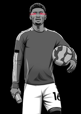 Amad Diallo Black and White Version