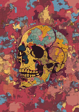 Abstract Skull Art