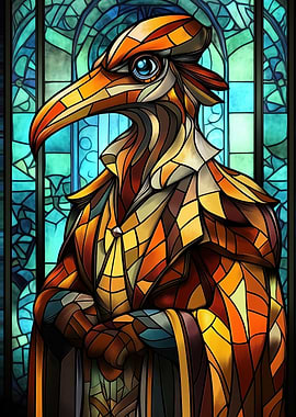 Stained Glass Plague Doctor