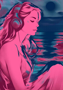 Woman Listening to Music