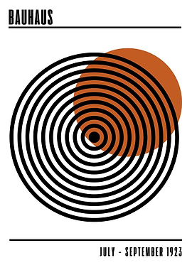 Bauhaus Geometric Poster