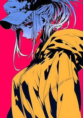 Anime Girl with Blood