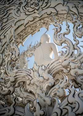 White Temple Buddha Statue