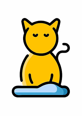 Cute Yellow Cat Icon