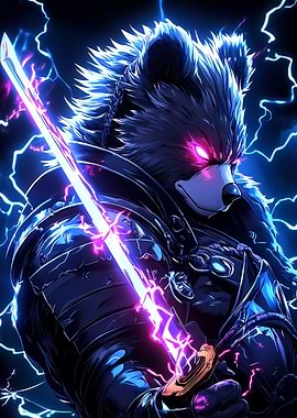 Electric Bear Warrior Animal