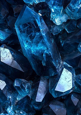 Blue Crystal Cluster