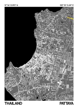 Pattaya City Street Map
