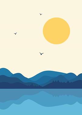 Mountain Lake Sunset