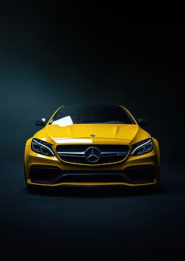 Yellow Mercedes-Benz