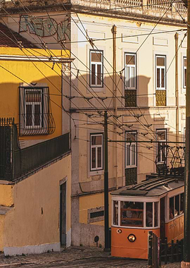 Vintage Tram in Lisbon