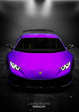 Purple Lamborghini Huracan