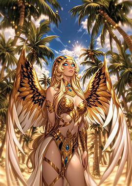 Golden Egyptian Angel