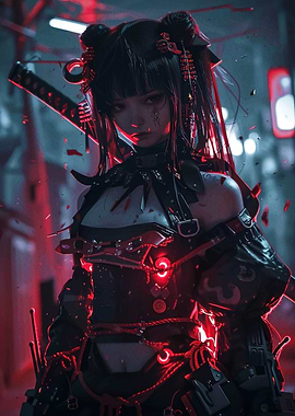 Cyberpunk Samurai Girl