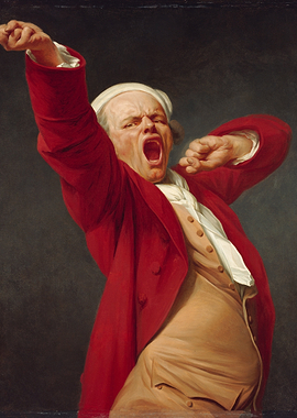 Yawning Man Painting
