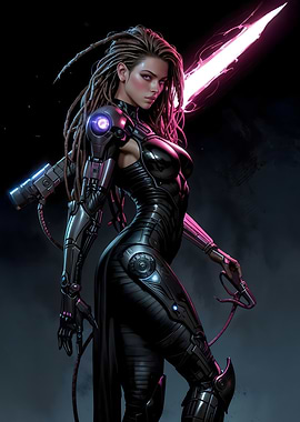 Cyberpunk Female Warrior