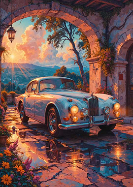 Classic Car Sunset