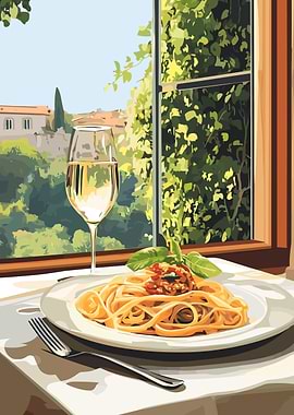 Italian Lunch by the Window