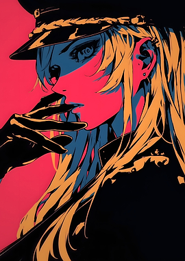 Anime Girl in Cap