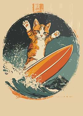 Cat Surfing
