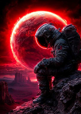Astronaut on Red Planet