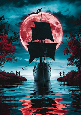 Sailing Under Blood Moon