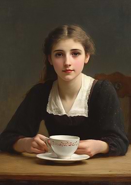 Young Woman with Teacup