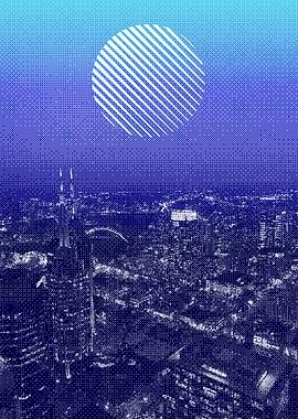 Nashville Aerial Skyline Sunset