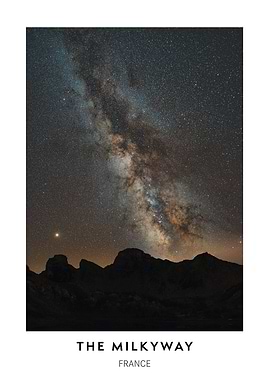 Milky Way Over Mountains