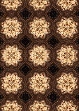 Brown and Beige Floral Pattern