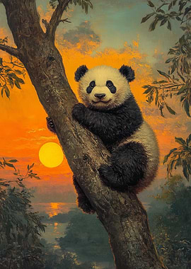 Panda Sunset