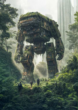 Giant Robot in Jungle