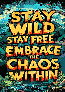 Stay Wild Stay Free Embrace the Chaos Within