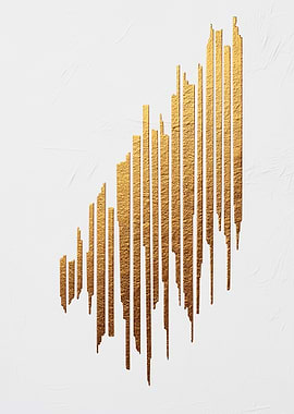 Gold Abstract Stripes
