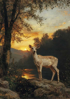 Deer at Sunset