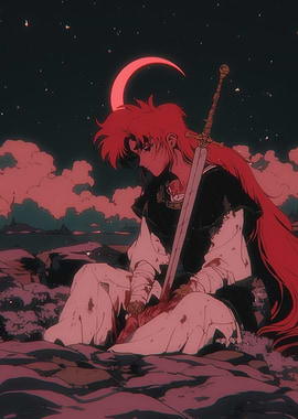 Anime Warrior with Sword