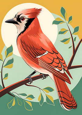 Crimson Sunset Bird: The Eurasian Jay in Serene Nature