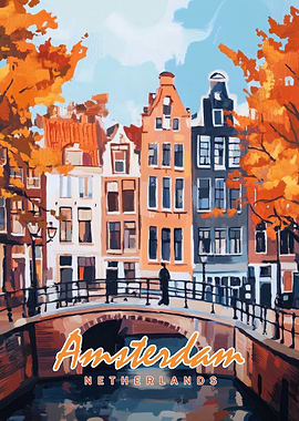 Amsterdam Canal Painting