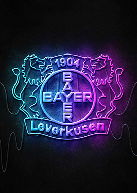 Bayer Leverkusen Neon Logo
