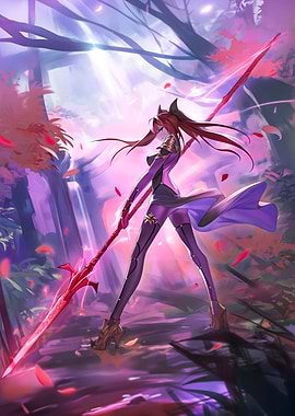 Anime Warrior with Spear