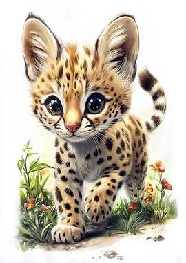 Cute Serval Kitten
