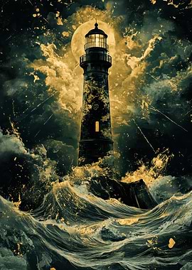 Lighthouse in Storm