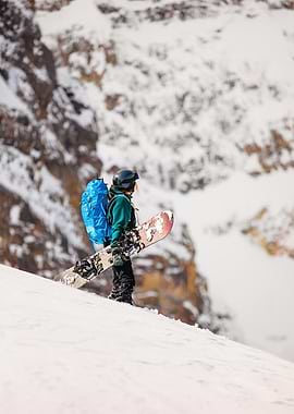 Snowboarder on Mountain