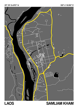 Samliam Kham City Street Map
