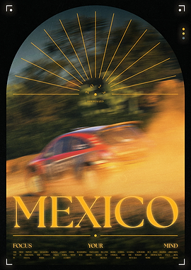 Retro Sunburst Rally Poster