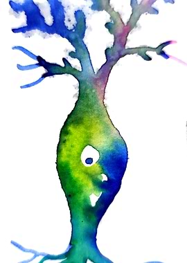 Watercolor Bipolar neuron