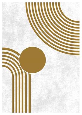 Abstract Gold Geometric Art